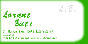 lorant buti business card